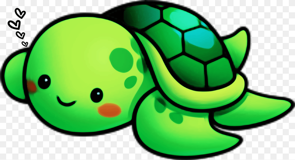 Transparent Cute Turtle Cartoon Sea Turtle Transparent Background, Green, Animal, Reptile, Sea Life Png Image