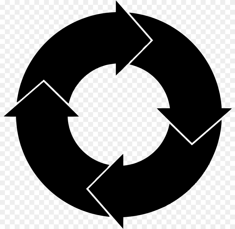 Transparent Cycle Arrows My City My Responsibility, Gray Png Image