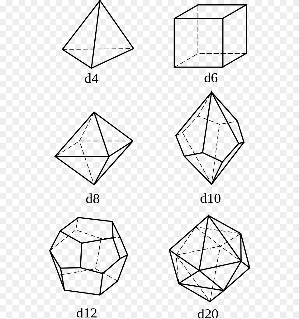 Transparent D20 Dice Polyhedral Dice Vector, Gray Png Image
