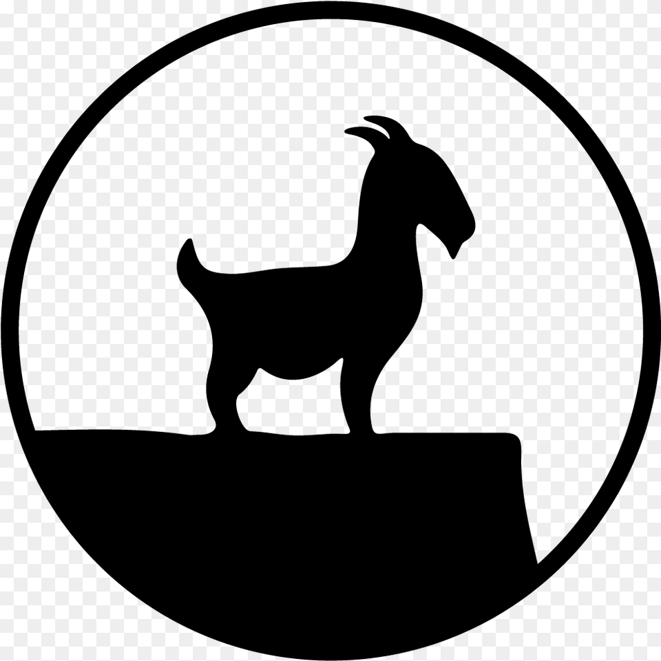 Transparent Dairy Products Clipart Goat On Rock Clip Art, Gray Png