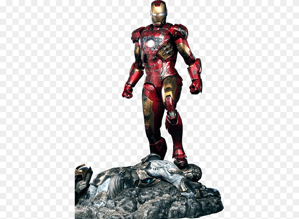 Transparent Damaged Best Pose Hot Toys Iron Man, Adult, Male, Person, Helmet Png Image