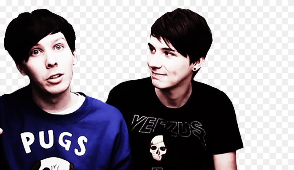 Transparent Dan And Phil, Clothing, T-shirt, Boy, Male Free Png Download