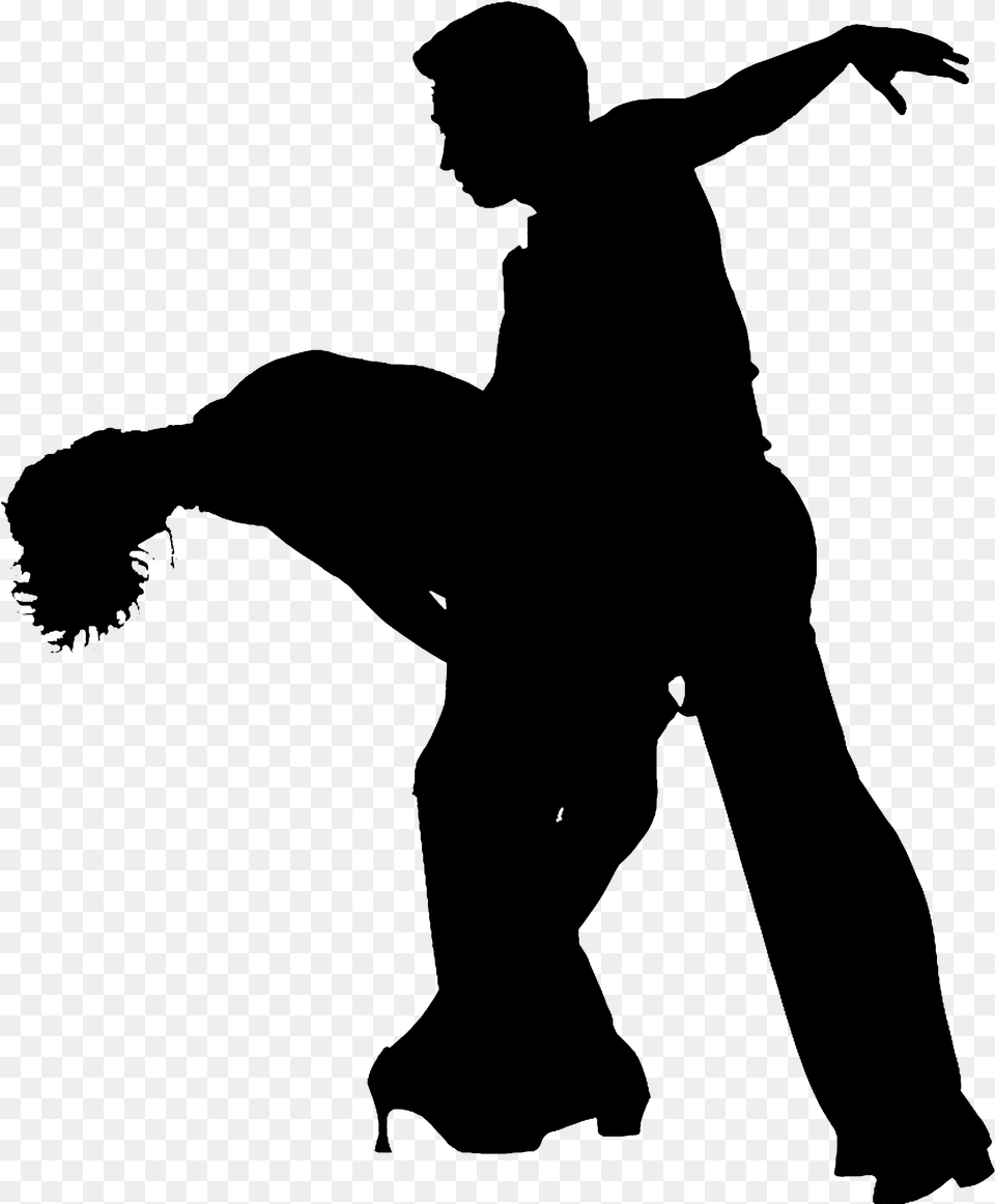 Transparent Dance Practice Clipart Bowling Player Silhouette, Gray Png