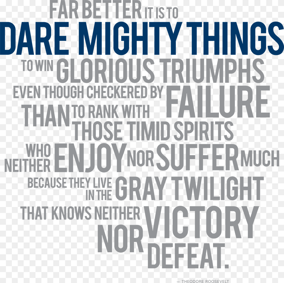 Transparent Dare Dare Mighty Things Quote, Advertisement, Poster, Text, Letter Png Image
