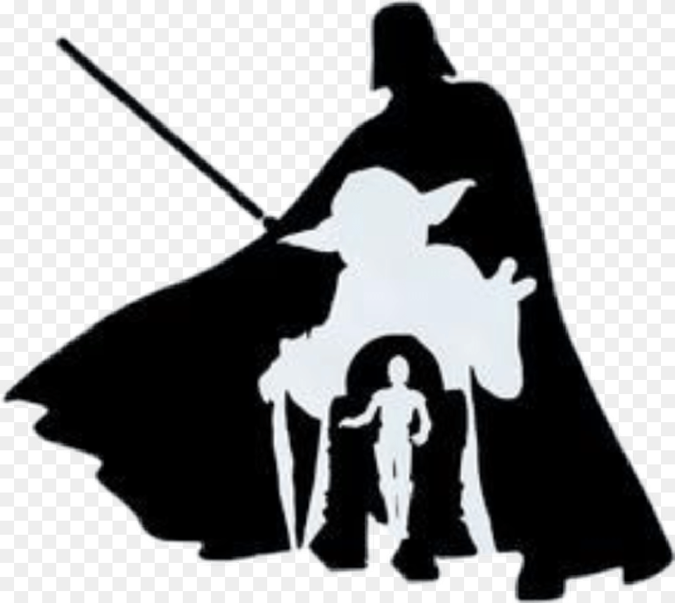 Transparent Darth Vader Clipart Silhouette Star Wars Clipart, Fashion, People, Person, Adult Free Png