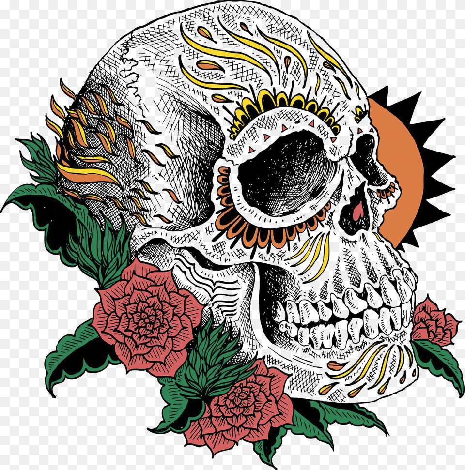 Transparent Day Of The Dead Flowers Clipart Transparent Day Of The Dead, Art, Graphics, Leaf, Plant Free Png Download