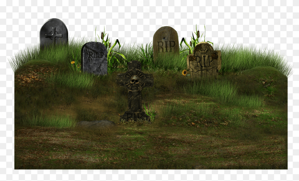 Transparent Dead Grass Graveyard, Tomb, Gravestone, Cross, Symbol Png Image