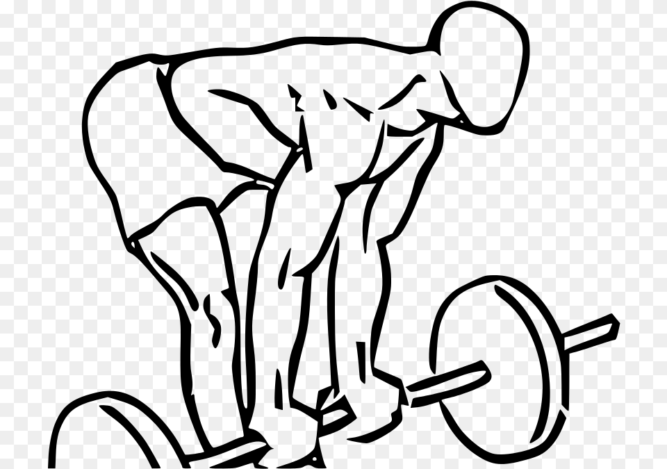 Transparent Deadlift Bicep Curl With Deadlift, Gray Free Png Download