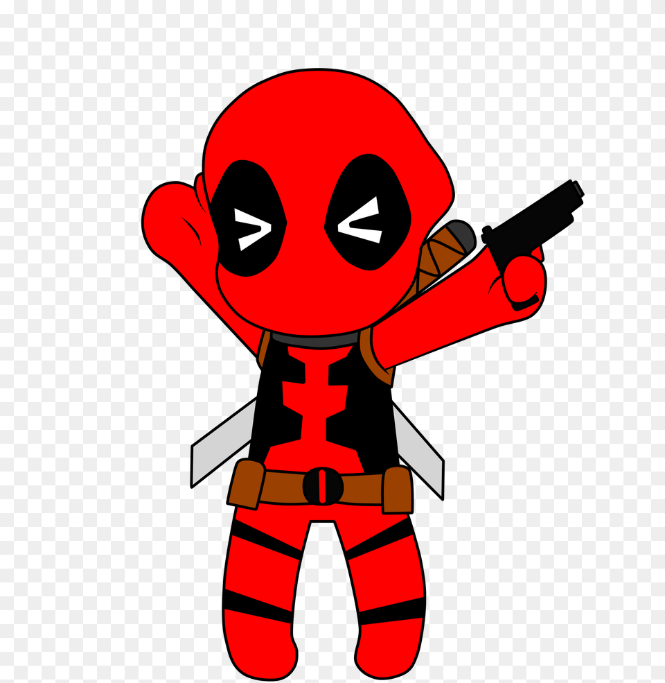 Transparent Deadpool Chibi Caricatura Imgenes De Deadpool, Dynamite, Weapon Png Image