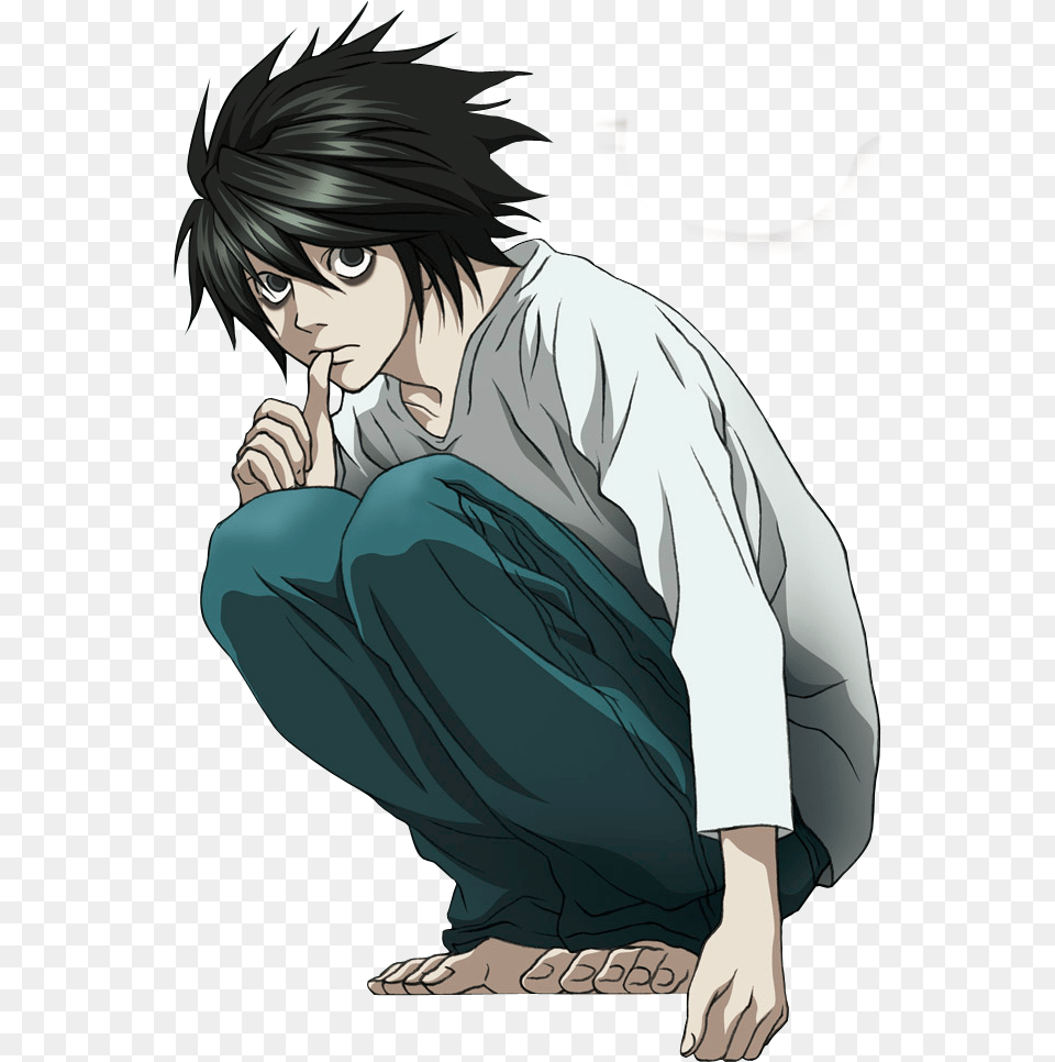 Transparent Death Note Ryuk L Death Note, Publication, Book, Comics, Adult Free Png