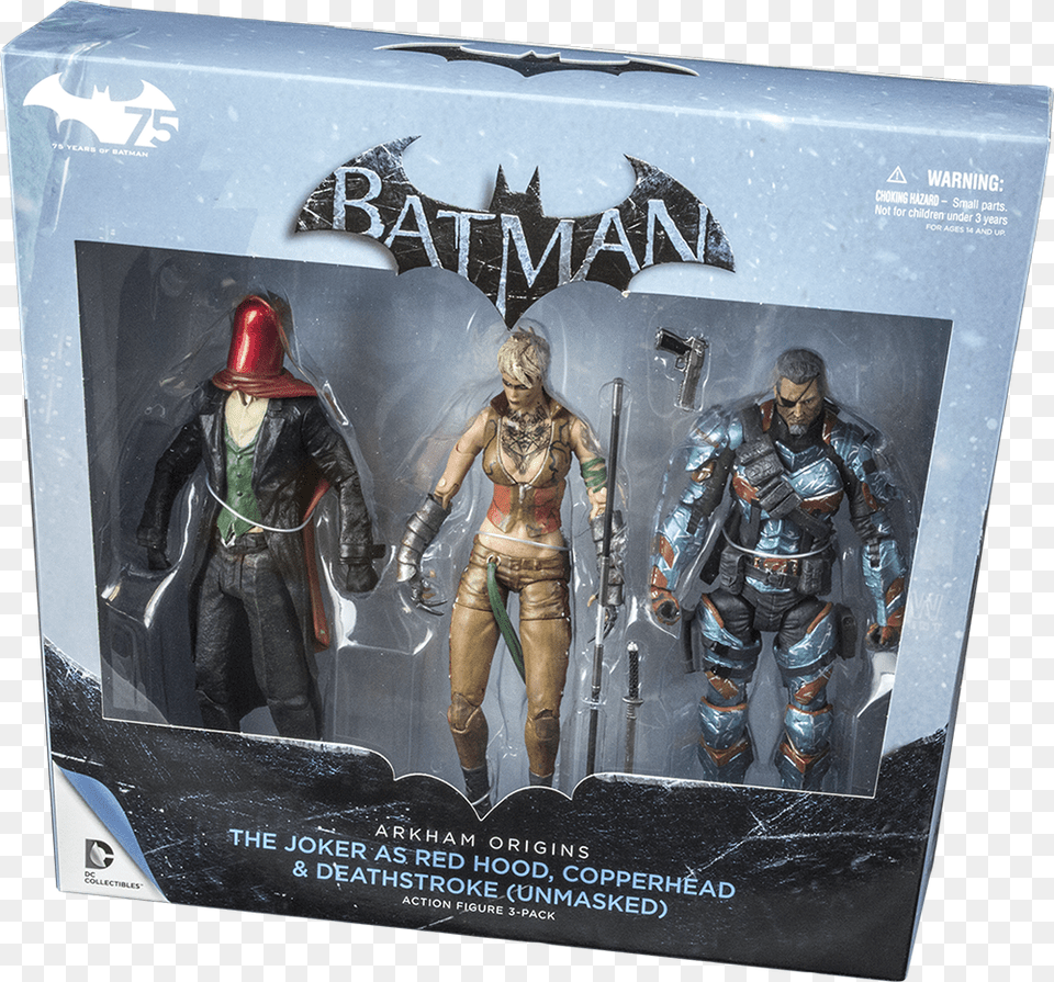 Transparent Deathstroke Batman Arkham Origins 3 Pack Toys, Adult, Female, Person, Woman Free Png Download