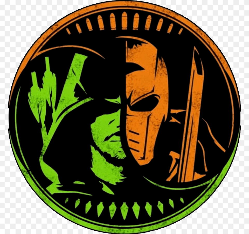 Transparent Deathstroke Search Green Arrow Vs Deathstroke, Symbol, Emblem, Logo, Face Free Png