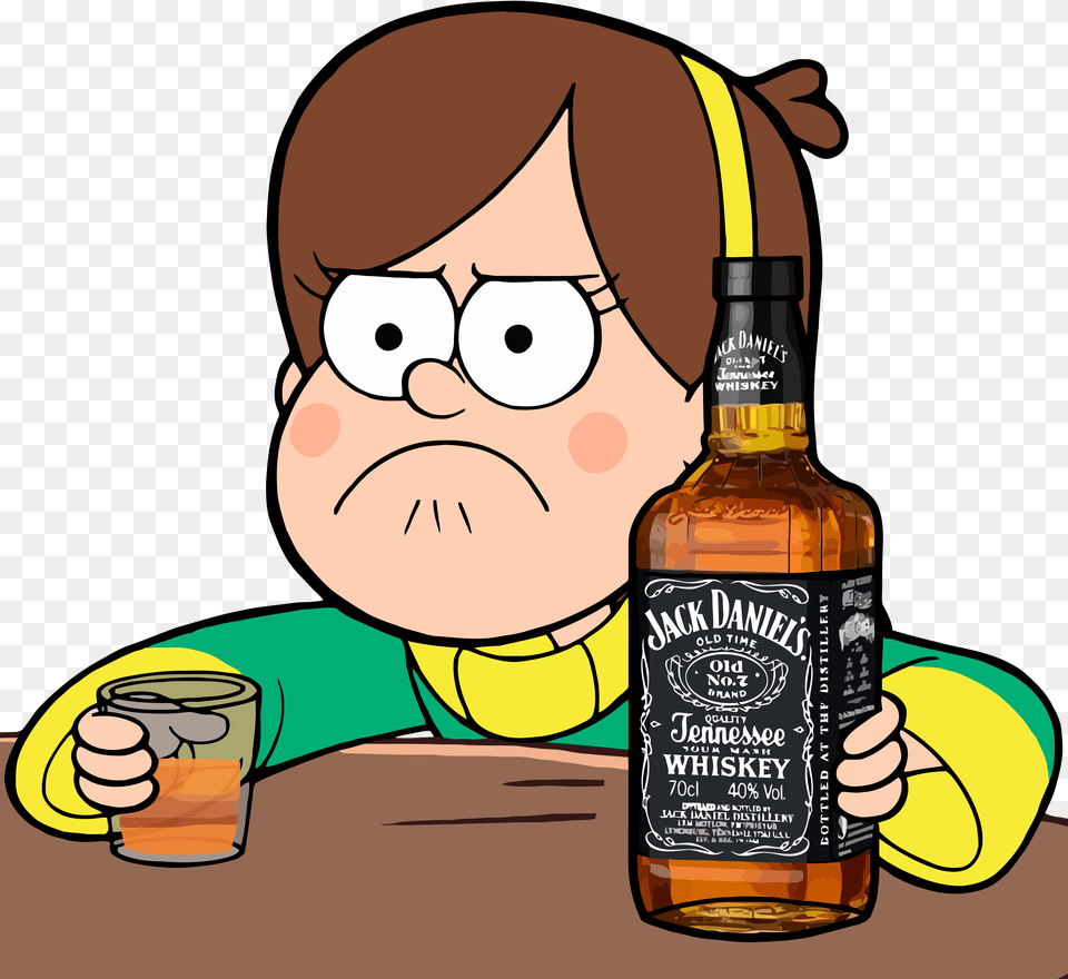 Transparent Debate Clipart Gravity Falls Mabel Jack Daniels, Alcohol, Beer, Beverage, Liquor Png