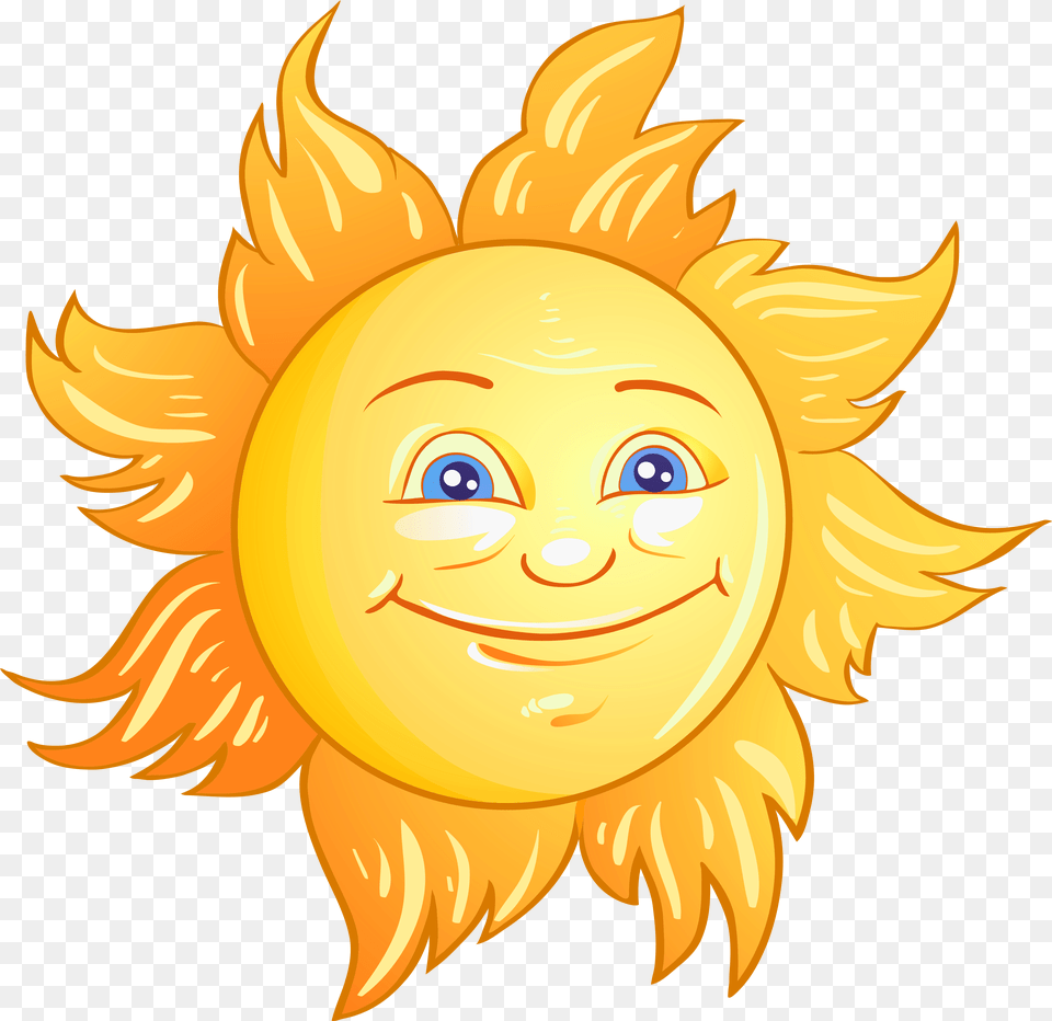 Deco Sun Clipart Picture Cartoon Background Sun, Outdoors, Nature, Sky, Gold Free Transparent Png
