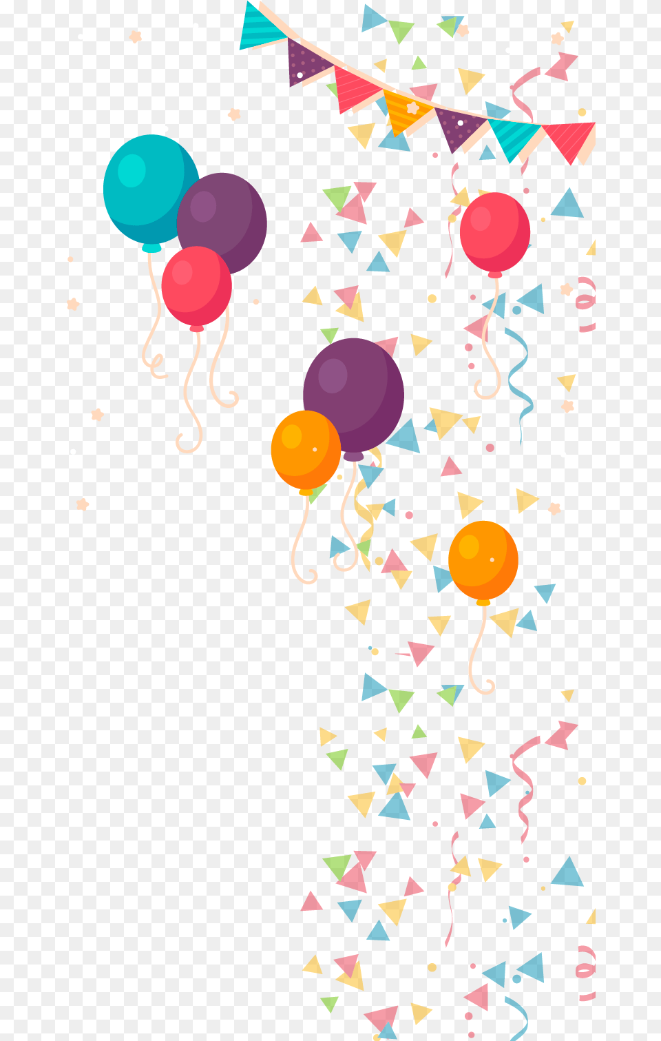 Decoracion Tomorrow Happy Early Birthday, Balloon, Paper, Confetti Free Transparent Png