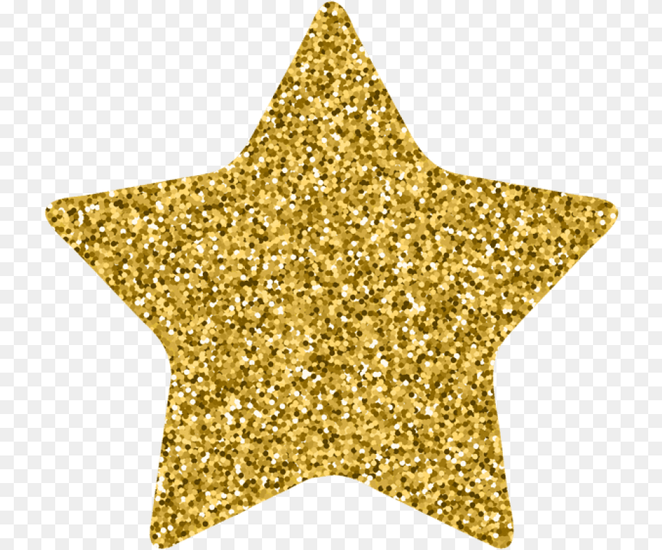 Transparent Decoration Gold Glitter Glitter Gold Star Clipart, Symbol, Star Symbol Png