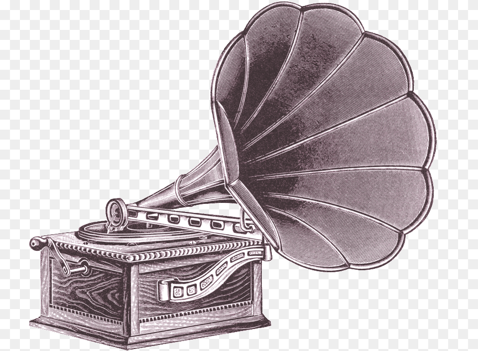 Transparent Decorative For Black Old Trumpets Retro Record Player Black And White, Car, Transportation, Vehicle Png Image