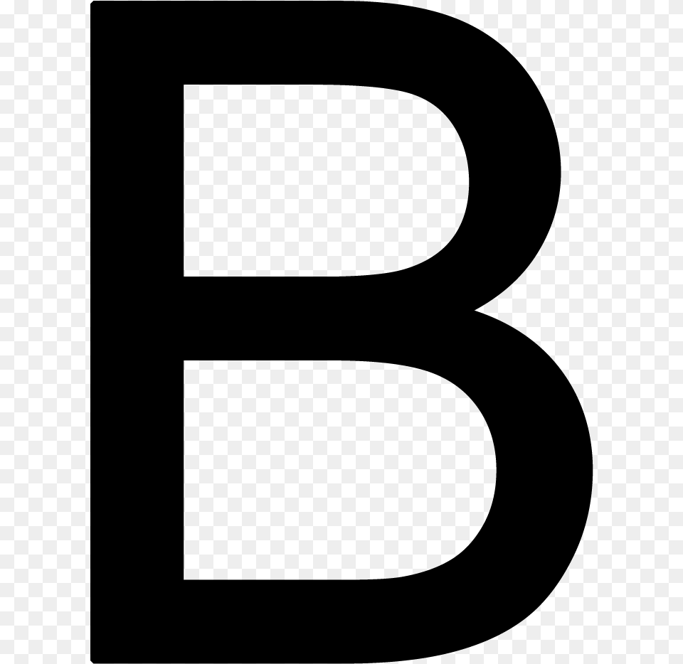 Transparent Decorative Letter B Capital Letter B, Gray Png Image