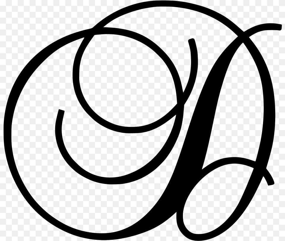 Transparent Decorative Line Divider Letter D Tattoo Designs, Gray Png Image