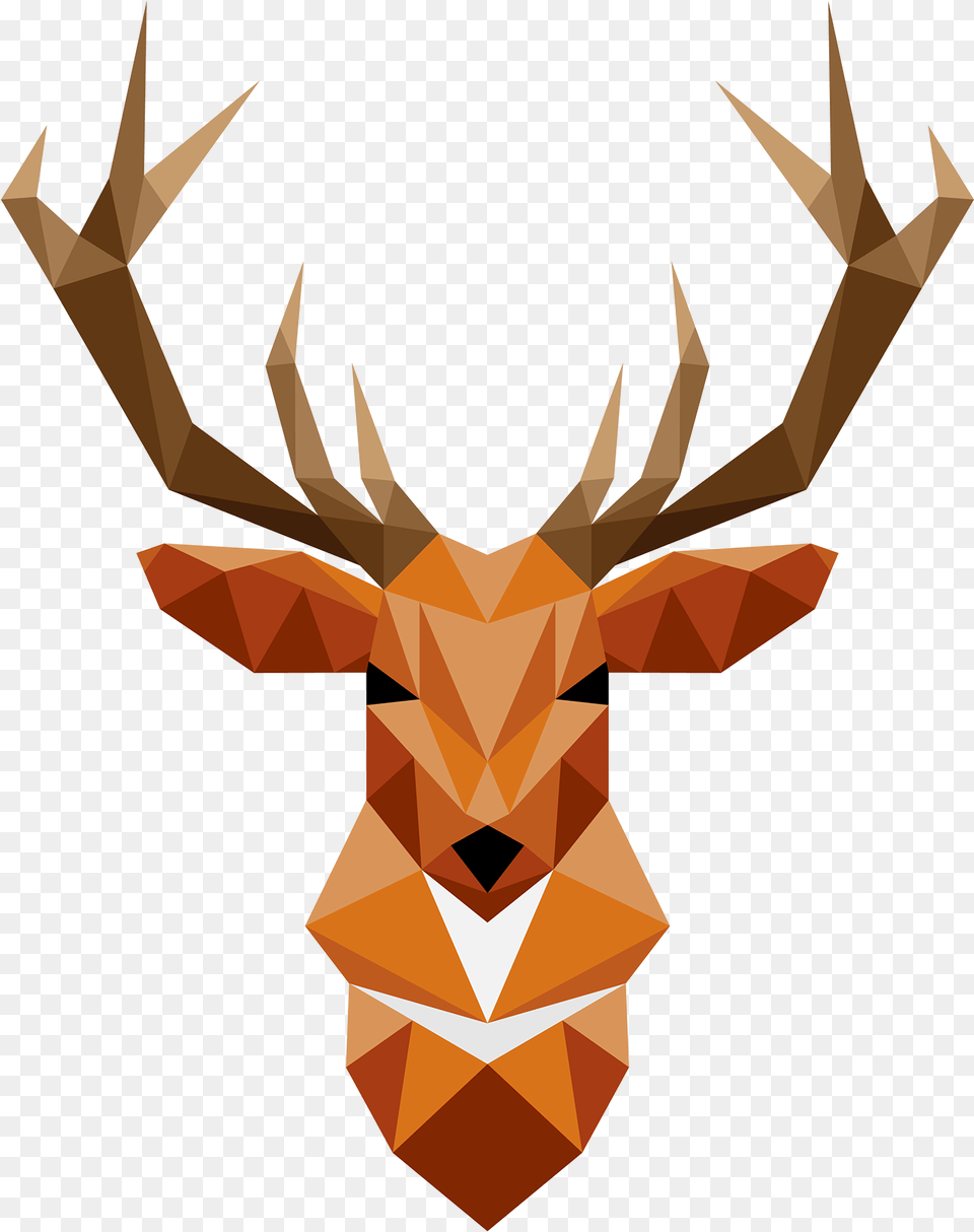 Transparent Deer Antler Clip Art Geometric Deer, Animal, Mammal, Wildlife, Person Free Png