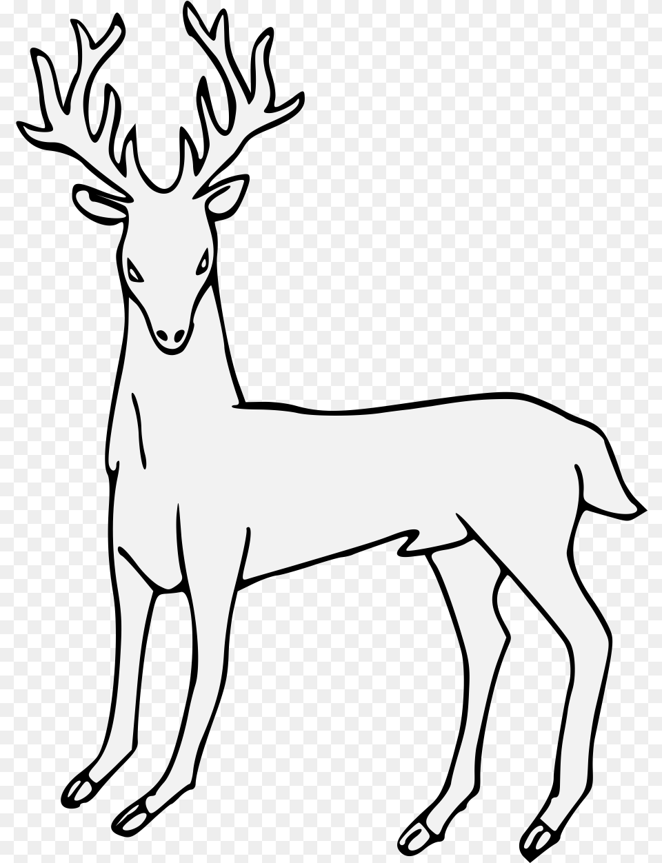 Deer Head Reindeer, Mammal, Animal, Wildlife, Stencil Free Transparent Png