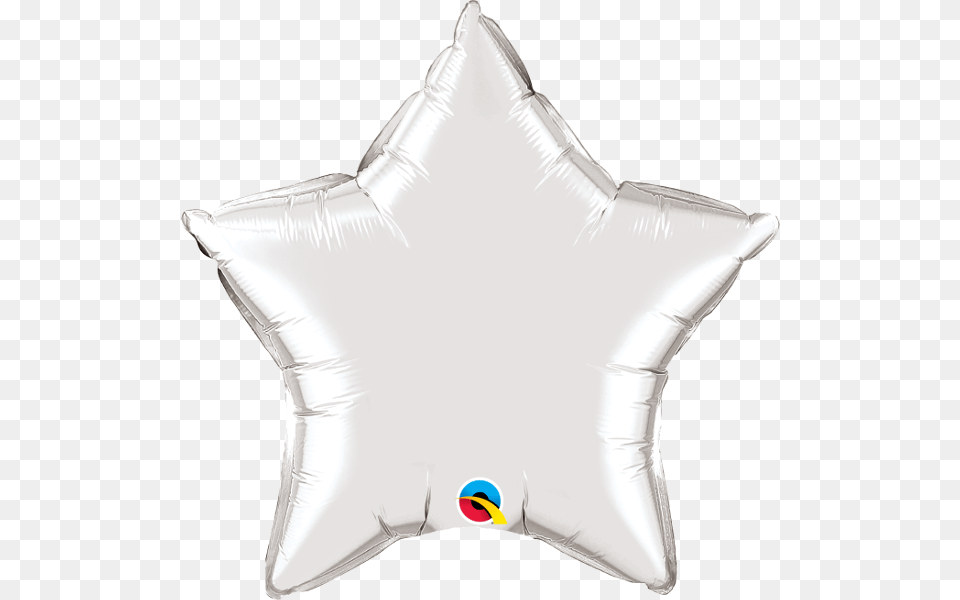 Transparent Deflated Balloon Stars Balloon Silver, Symbol, Cushion, Home Decor, Badge Png Image