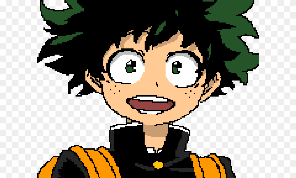 Transparent Deku Izuku Midoriya Pixel Art, Book, Comics, Publication, Baby Png Image