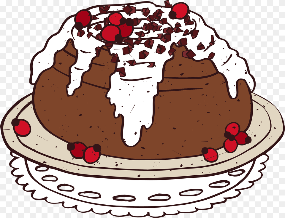 Transparent Delicious Clipart Dibujos Animados De Pan De Canela, Food, Cake, Dessert, Birthday Cake Free Png
