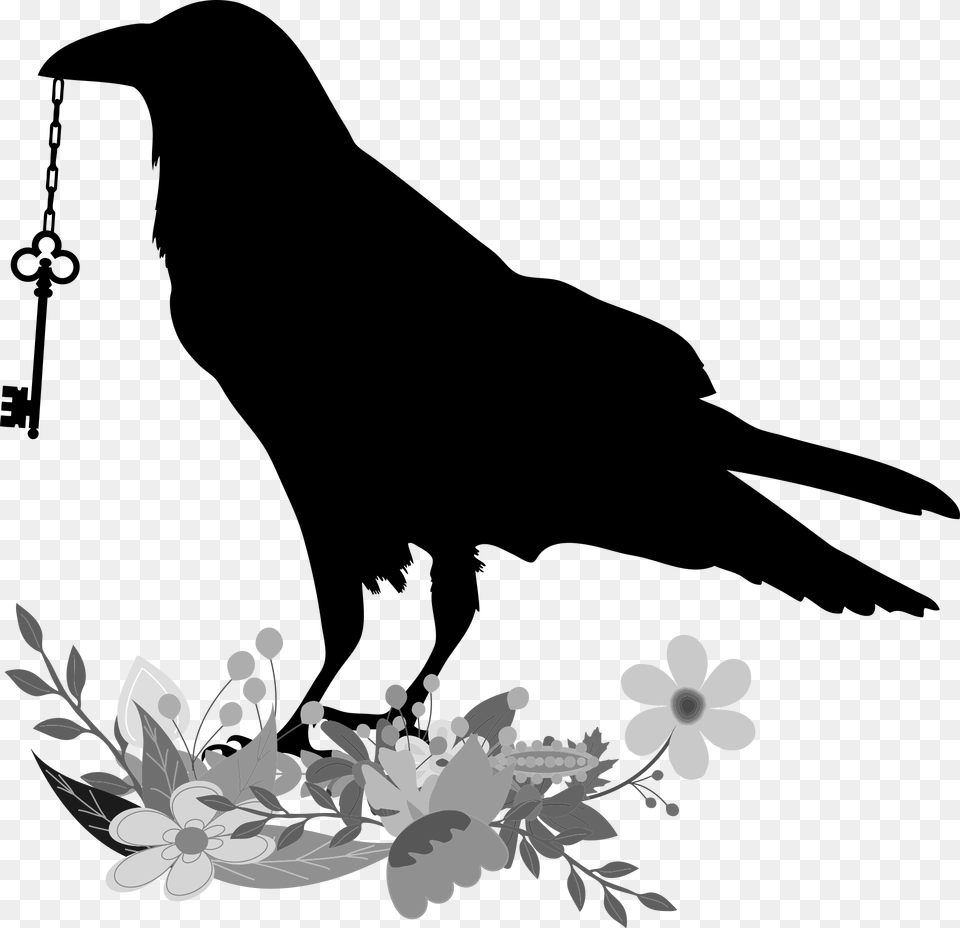 Transparent Demon Wing Bird With Key Silhouette, Art, Floral Design, Graphics, Pattern Png Image