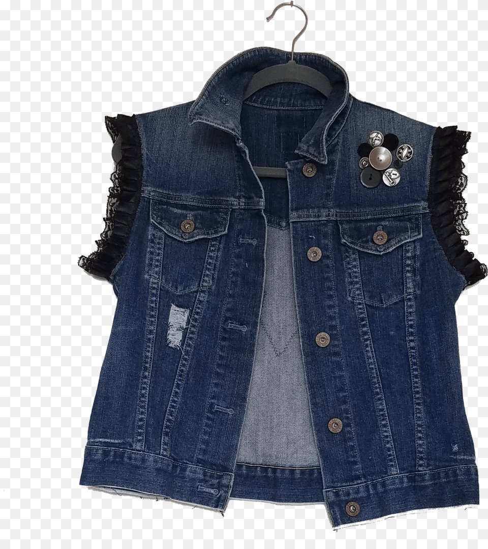 Transparent Denim Jacket Vest, Clothing, Coat, Lifejacket, Pants Free Png Download