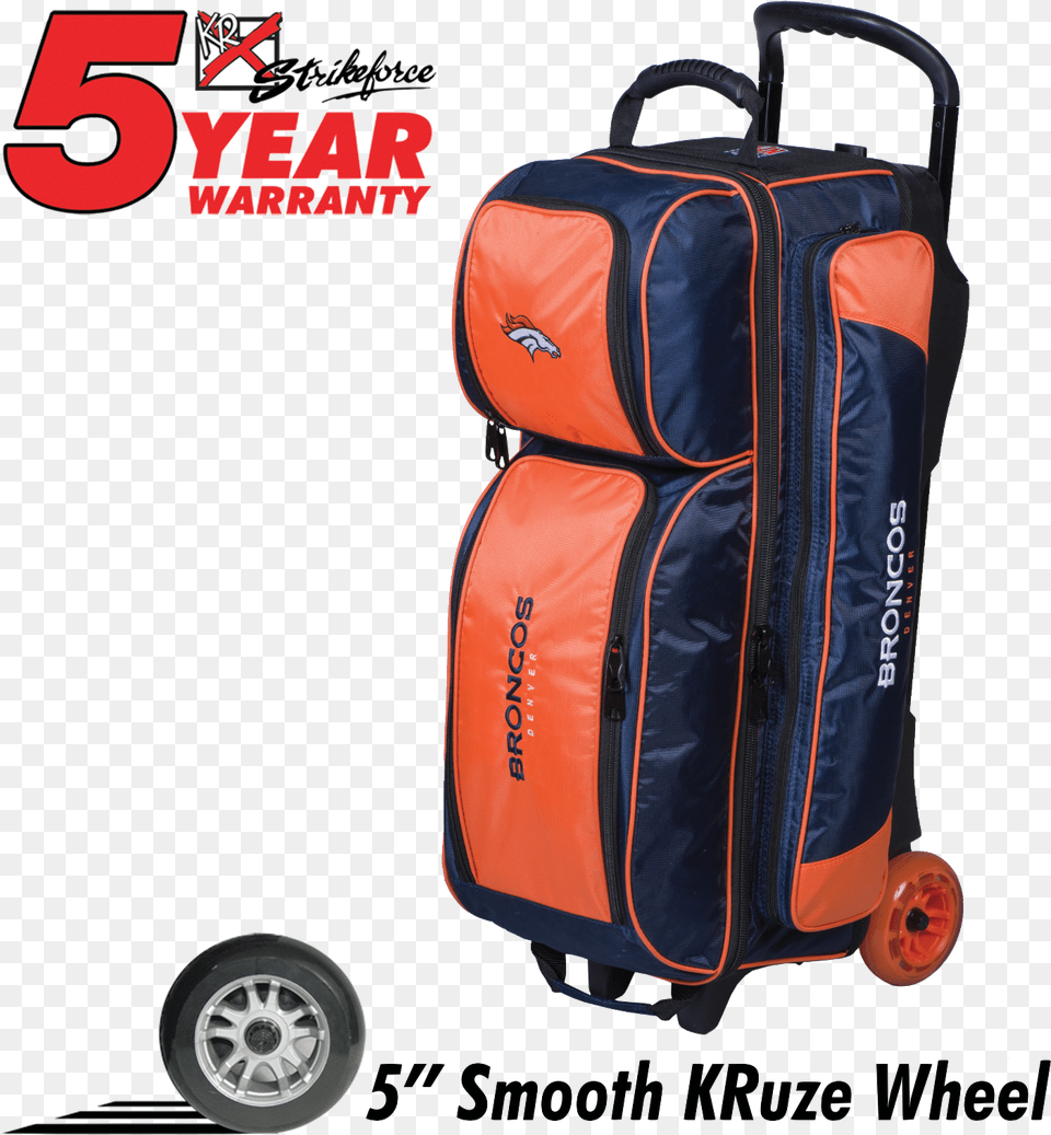 Denver Broncos Turbo Bowling Bag 2 Ball, Baggage, Backpack, Machine, Wheel Free Transparent Png