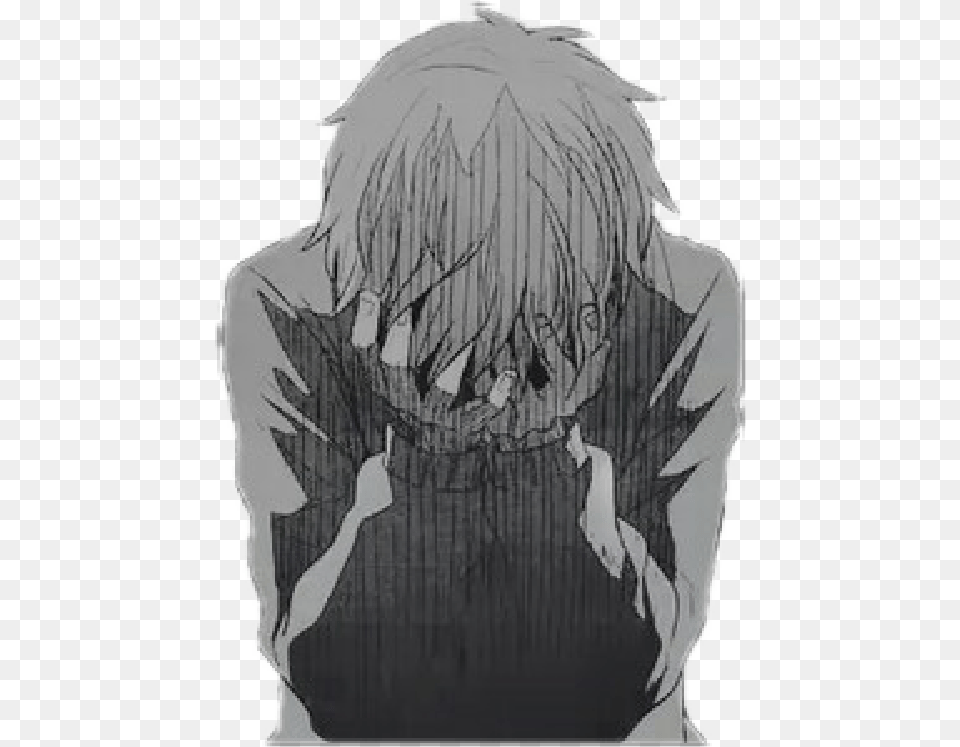 Depression Clipart Anime Fotos Sad Boy, Book, Comics, Publication, Adult Free Transparent Png