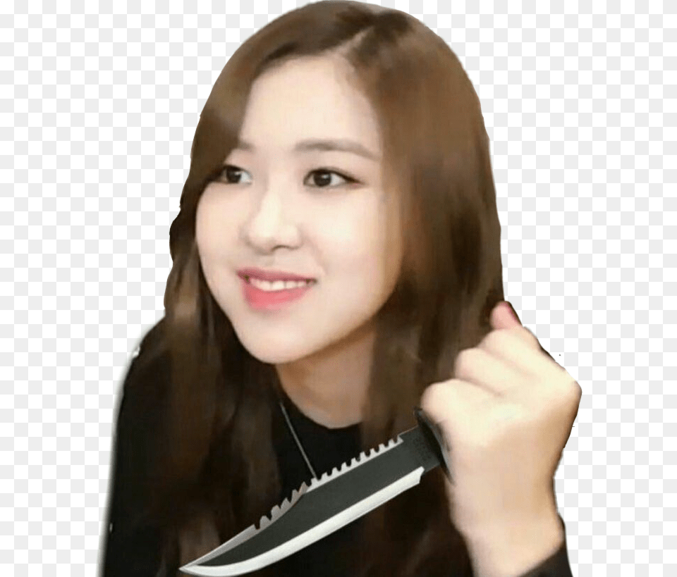 Transparent Derp Face Rose With A Knife Blackpink, Head, Smile, Person, Dimples Png