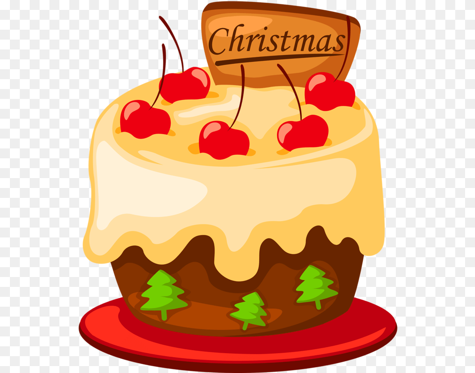 Transparent Desserts Clipart Merry Christmas Cake Drawing, Dessert, Food, Birthday Cake, Cream Free Png Download