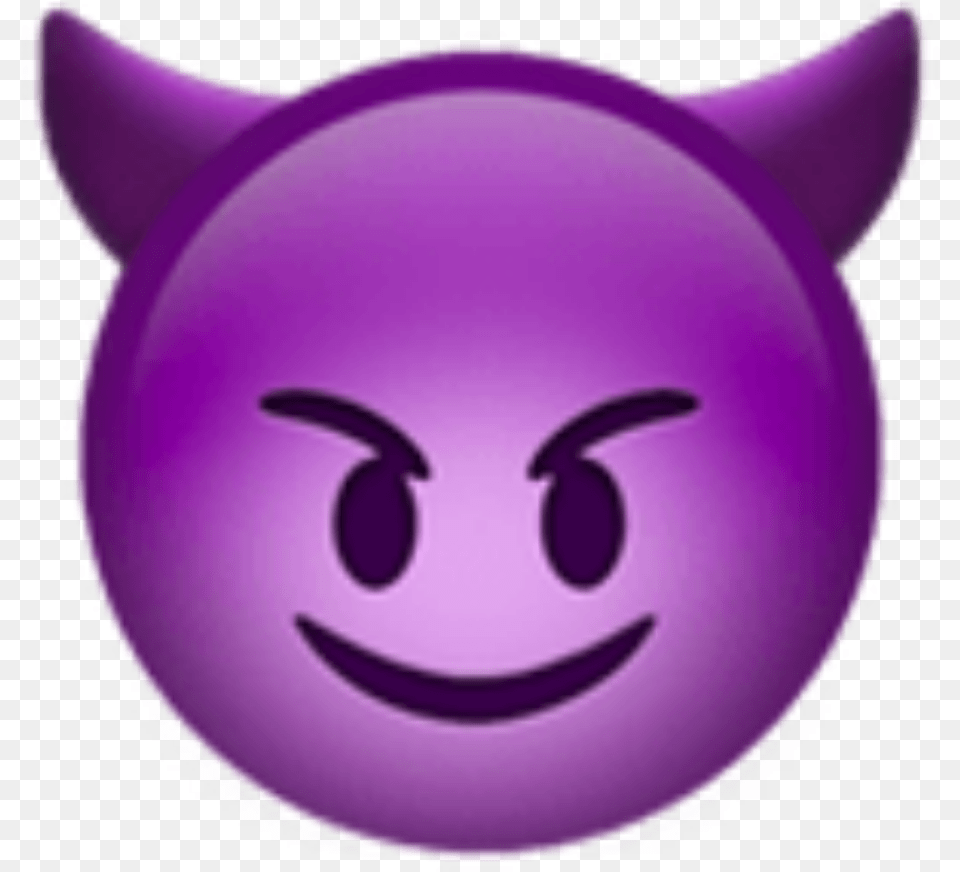 Devil Face Clipart Emoji, Purple Free Transparent Png