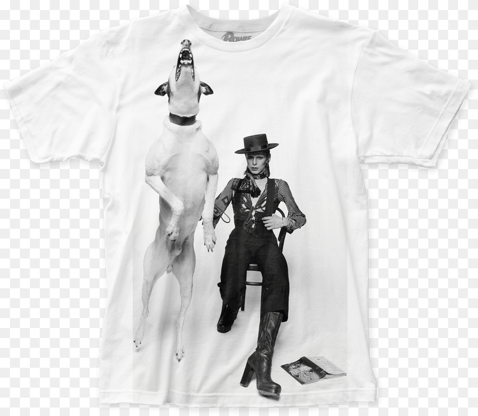 Transparent Diamond Dogs David Bowie Black And White Poster, T-shirt, Clothing, Person, Man Free Png Download