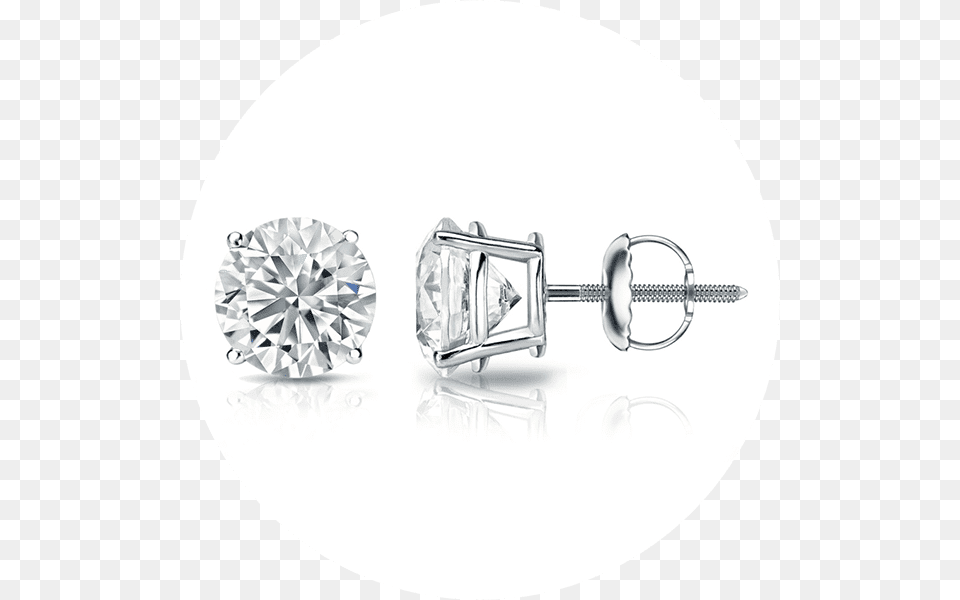 Diamond Sparkle 4 Prong Diamond Stud Earrings, Accessories, Earring, Gemstone, Jewelry Free Transparent Png