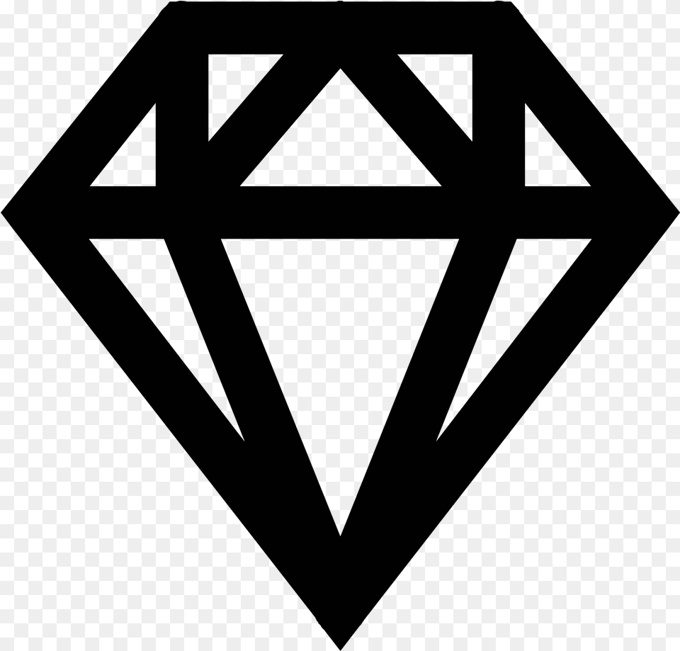 Diamond Vector Tough Icon, Gray Free Transparent Png