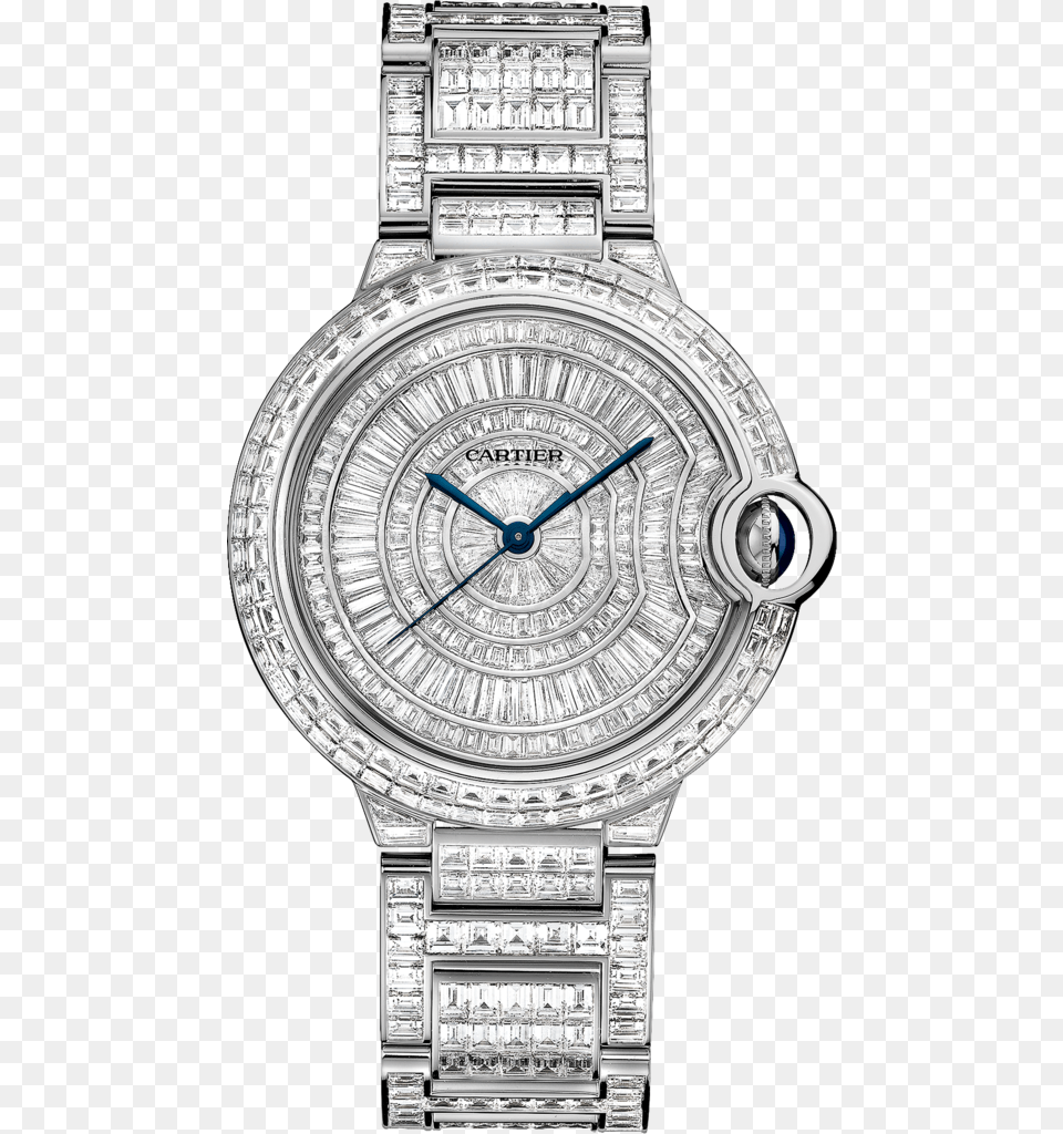 Transparent Diamond Watch Cartier Ballon Diamond Watch, Arm, Body Part, Person, Wristwatch Png Image