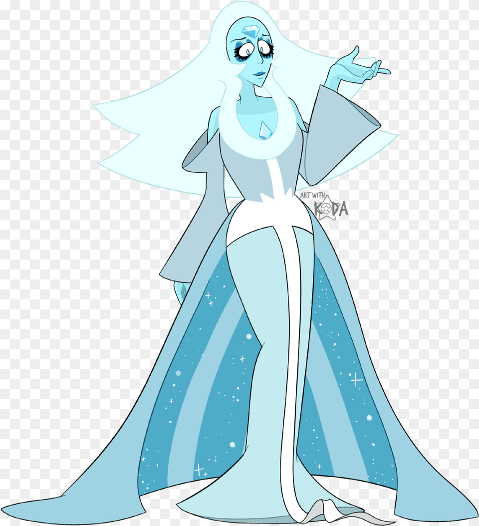 Transparent Diamonds And Pearls Clipart Steven Universe White Diamond And Blue Diamond Fusion, Fashion, Book, Clothing, Comics Free Png Download