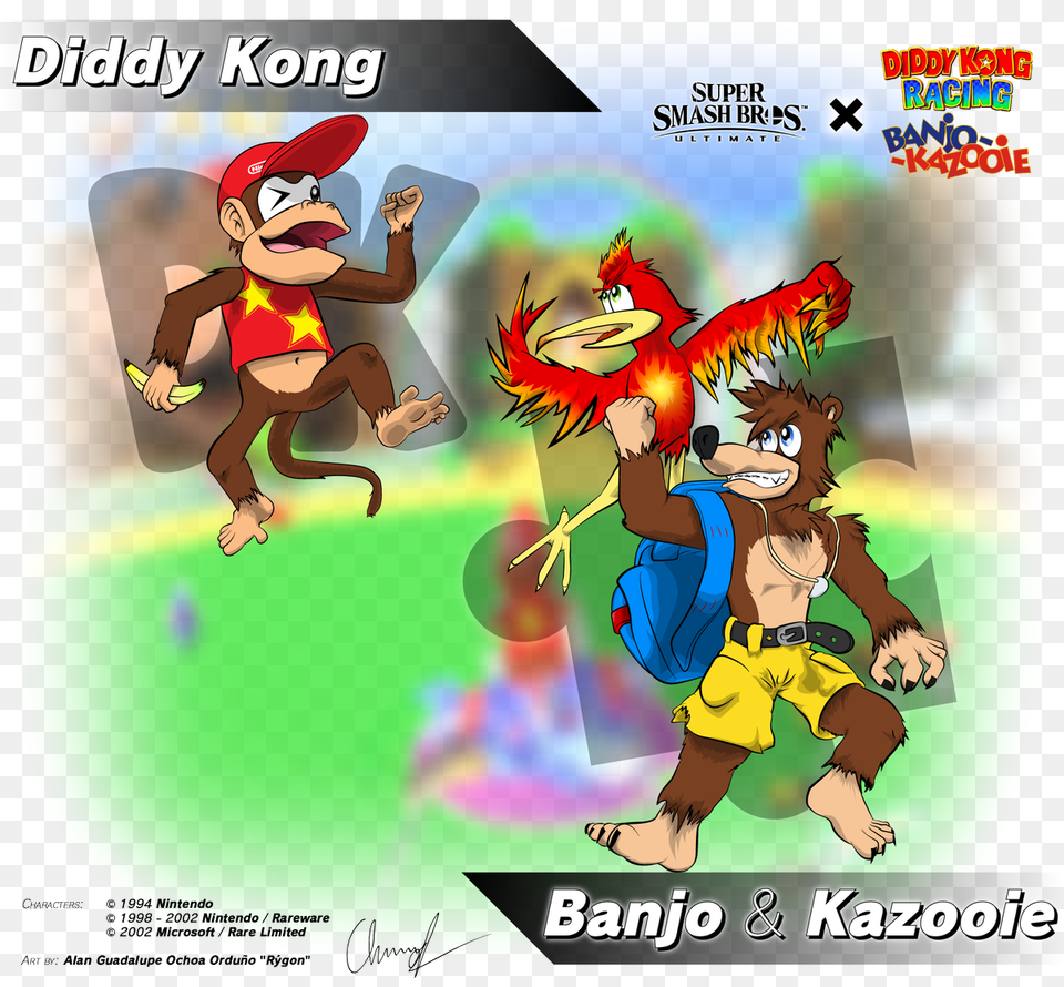 Diddy Kong Racing Banjo Kazooie Comic Smash Bros Ultimate, Book, Comics, Publication, Baby Free Transparent Png