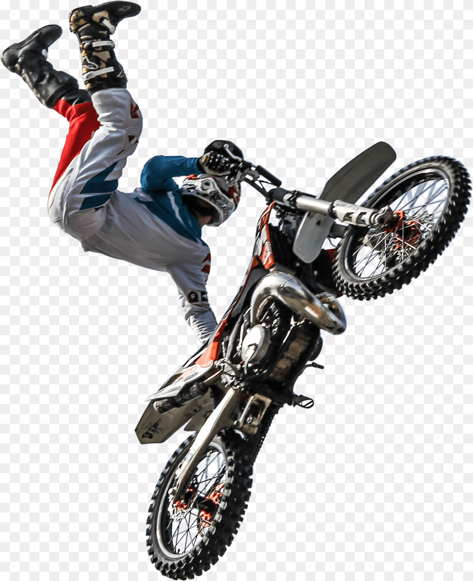 Transparent Dirtbike Dirt Bike Jump, Vehicle, Transportation, Motorcycle, Adult Png