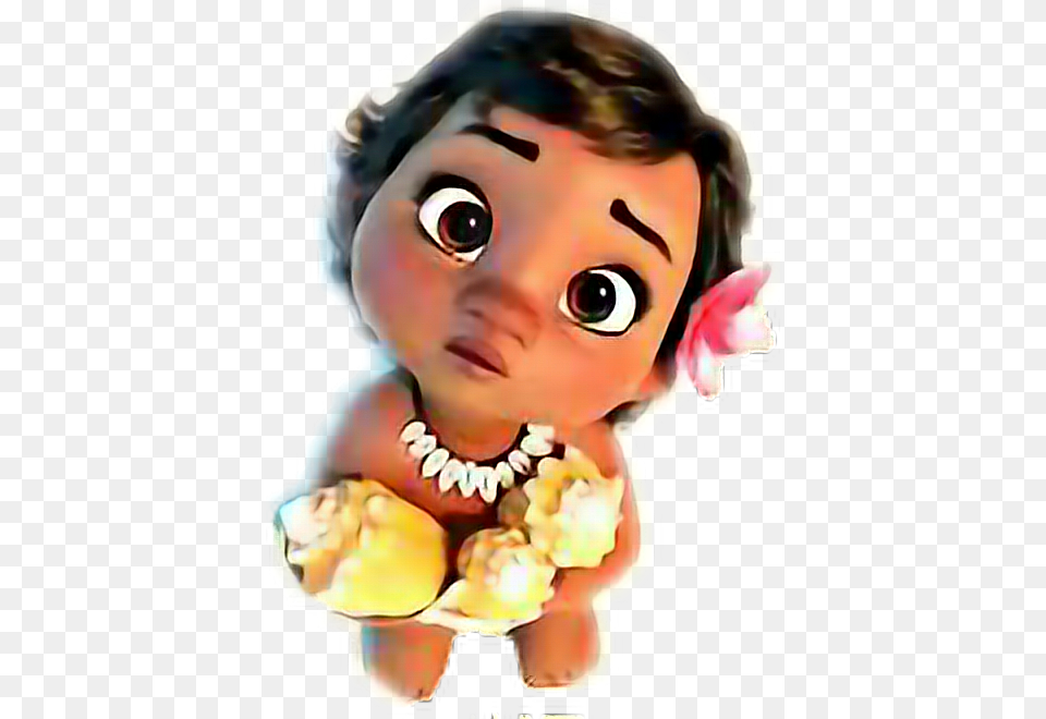 Transparent Disney Baby Baby Moana Transparent Background, Person, Face, Head, Toy Png