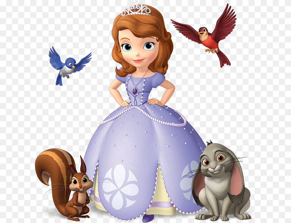 Transparent Disney Junior Clipart Princess Sofia, Doll, Toy, Animal, Bird Png