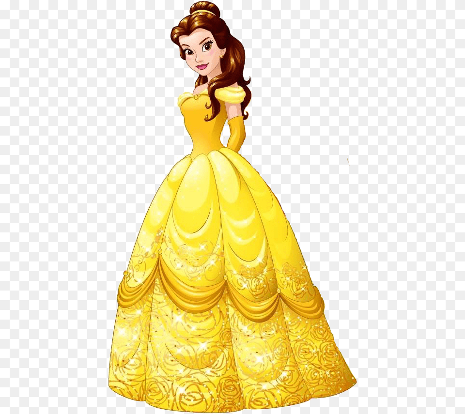 Transparent Disney Princess Disney Princess Belle Clipart, Clothing, Dress, Gown, Formal Wear Free Png Download