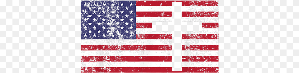 Transparent Distressed American Flag, American Flag, Cross, Symbol Png Image