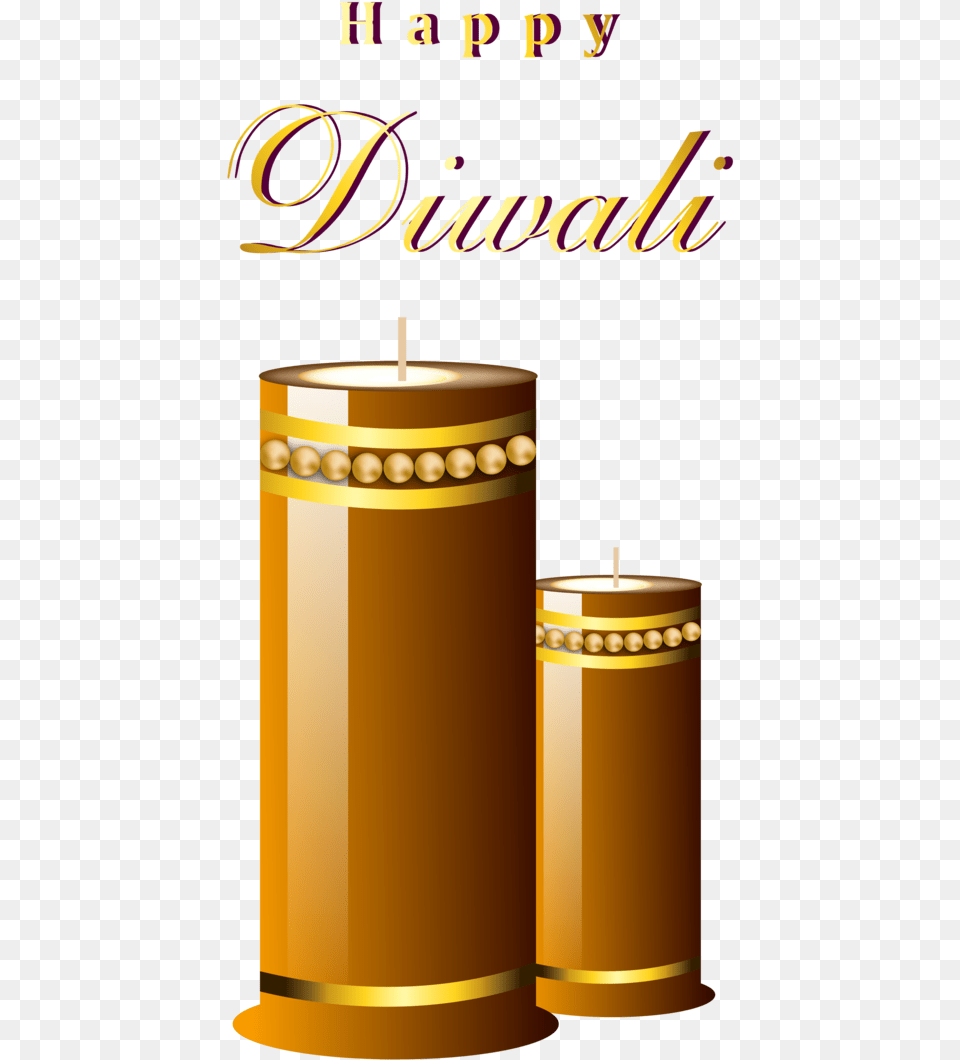 Transparent Diwali Candle Diya Cylinder Yellow For Happy Diwali Full Size, Medication, Pill, Bottle, Shaker Free Png Download