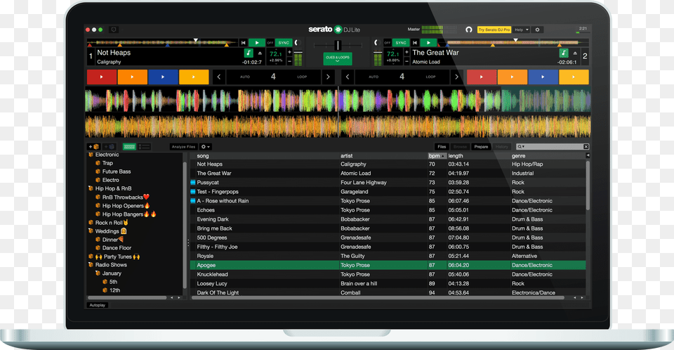 Transparent Dj Light Serato Dj Lite Sampler, Computer Hardware, Electronics, Hardware, Monitor Free Png