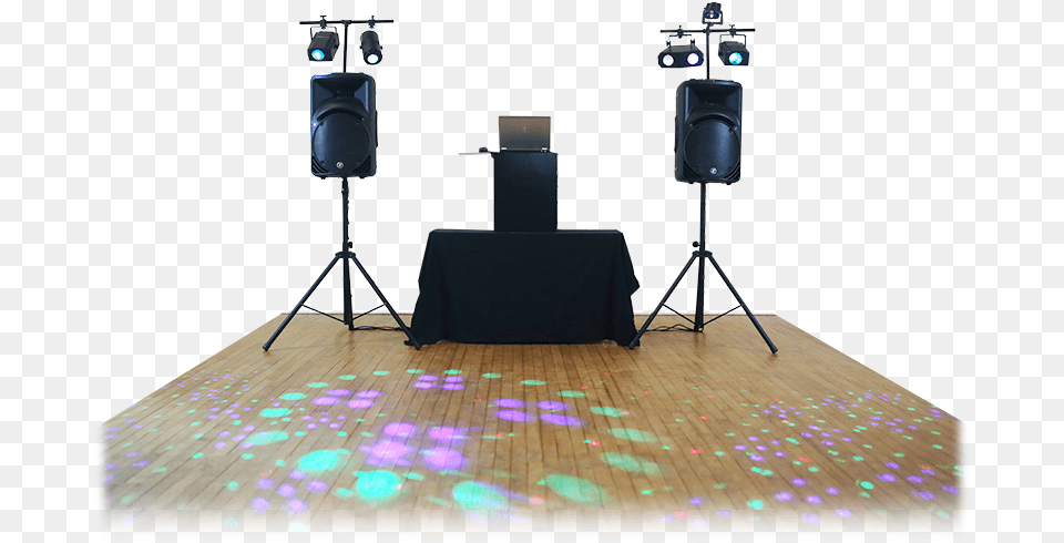 Transparent Dj Lights Small Dj Light Setup, Electronics, Speaker, Floor, Flooring Free Png