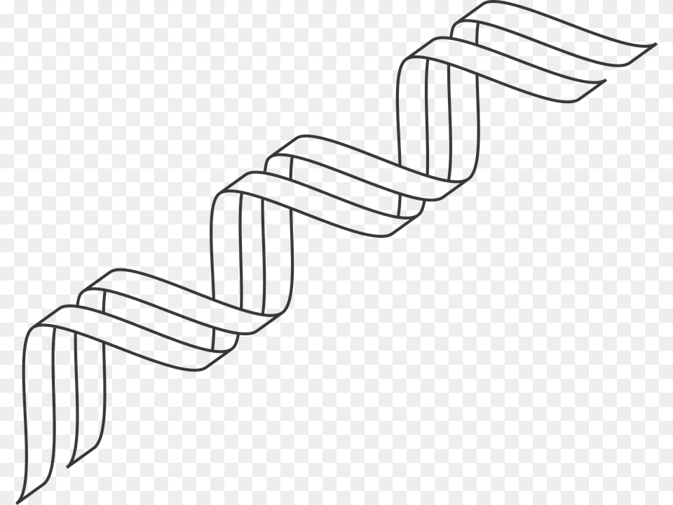 Transparent Dna Helix Clipart Gene Black And White, Rope, Spiral, Coil, Car Png